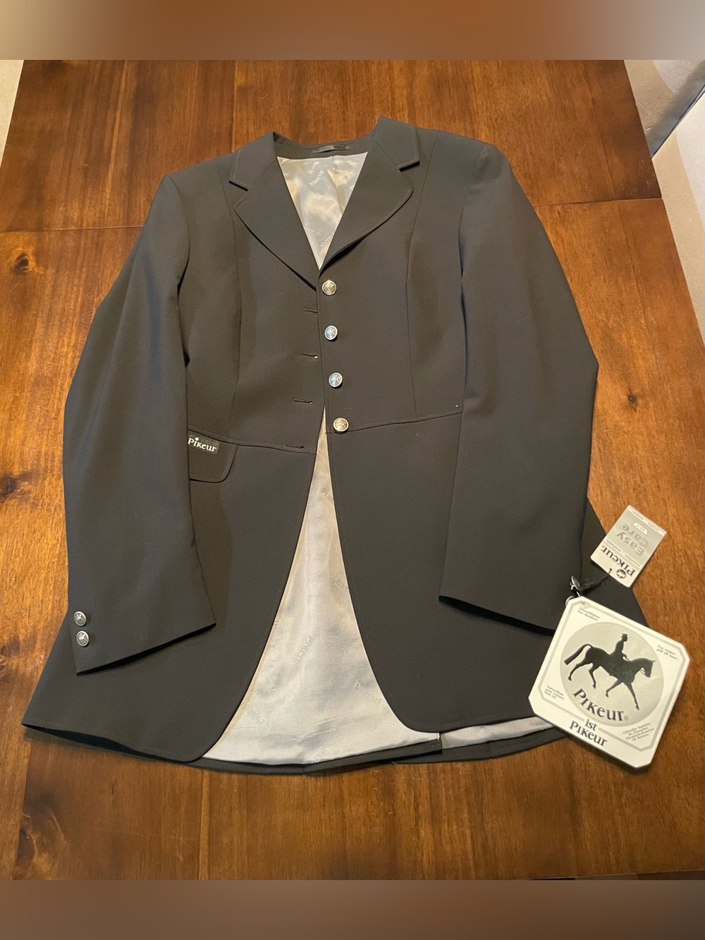 Pikeur NWT Black English Show Coat Equestrian Jacket Easy Care W US 14 EU 42
